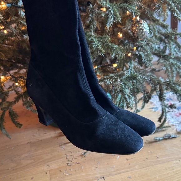 Salvatore Ferragamo Black Over the Knee Boots